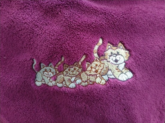 Bild von Fleece Decke Katzenfamilie